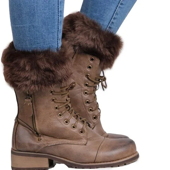 Leg Warmers Short Crochet Knitted Boot Socks Stretchy Boot Toppers Cuff - Picture 4 of 6